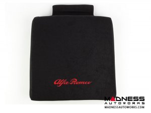 Seat Cushion - Black w/ Alfa Romeo Logo in Red Seat Cushion - Black w/ Alfa Romeo Logo in Red